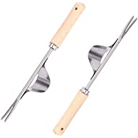 behone 2 Piezas Weeder de Mano- Extractor de Malas Hierbas- escardador con Mango de Madera- arrancador de Hierbas Manual…